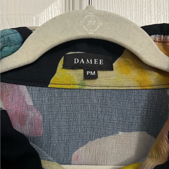 Damee | Art to Wear Tunic Watercolor Blouse Sz PM - Picture 3 of 8